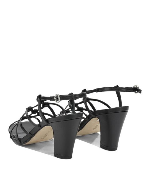 Aeyde Black "Acacia 75 Mm" Heeled Sandals