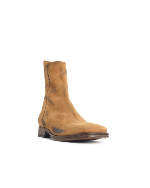 Acne White Suede Ankle Boots for men