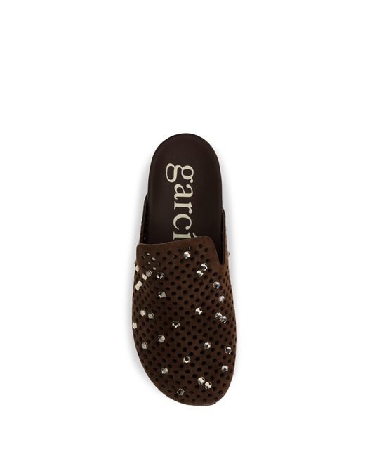 Pedro Garcia Brown Braidy Mules Chestnut Castoro-Greige