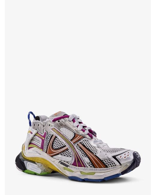 Balenciaga White Runner Low-Top Mesh Sneakers