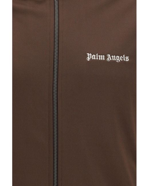 Palm Angels Brown Classic Logo Track Jacket for men
