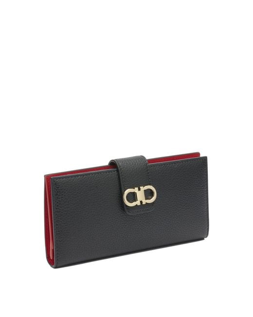 Ferragamo Black "Gancini" Wallet