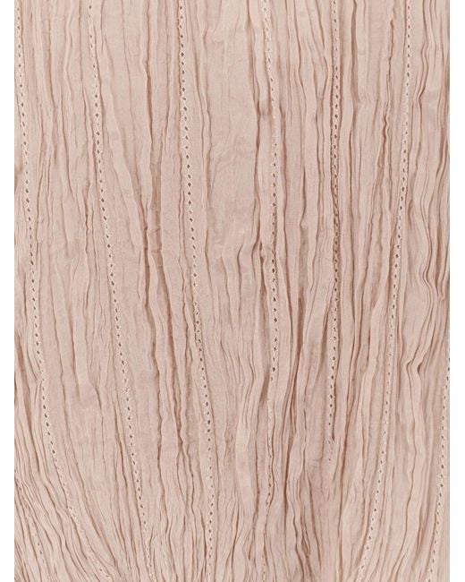 Alysi Pink Sleeveless Wrinkle Top