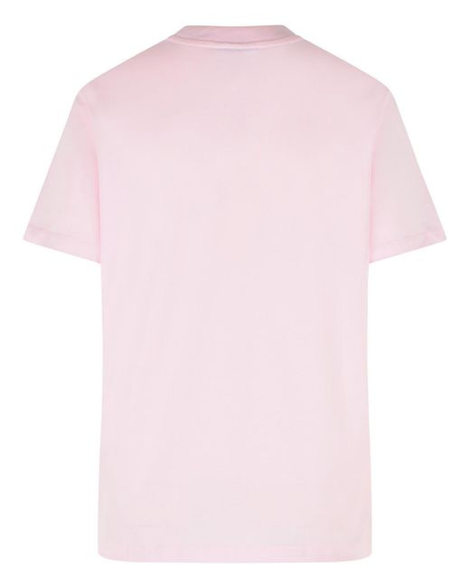 Ganni Pink Cotton T-Shirt