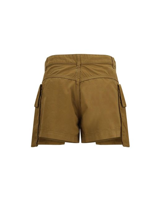 Pinko Natural Cargo Shorts Kiwi
