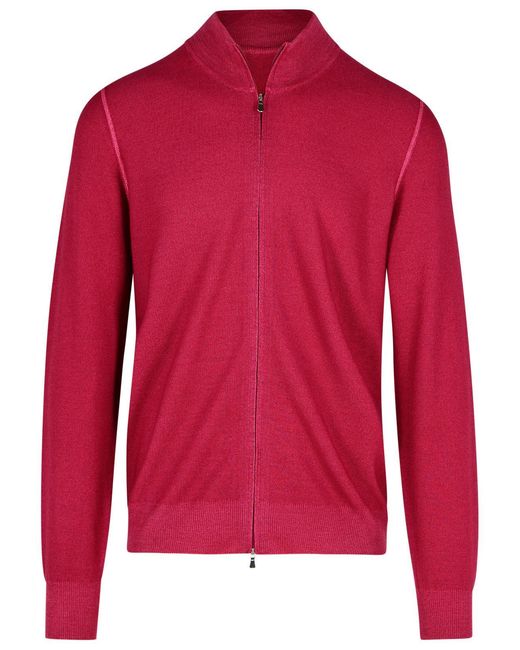 Gran Sasso Red Virgin Wool Sweater for men