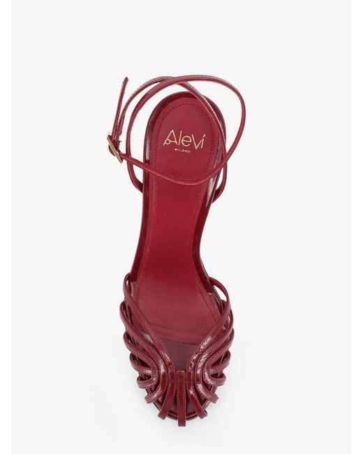 ALEVI Pink Blake 95 Patent Leather Sandals