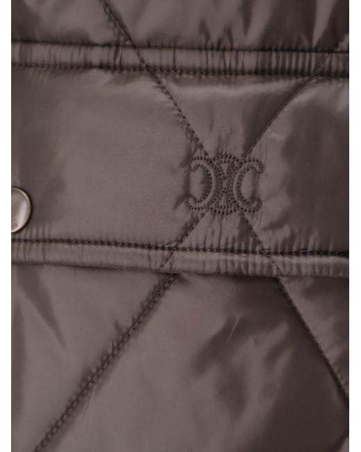 Céline Brown Triomphe Quilted Jacket