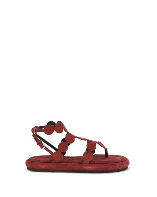Pierre Hardy Red Suede Sandals