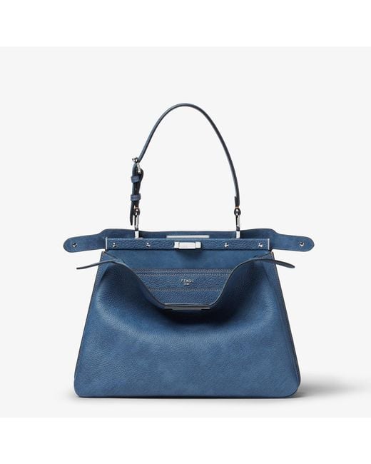Fendi Blue "Peekaboo" Shoulder Bag