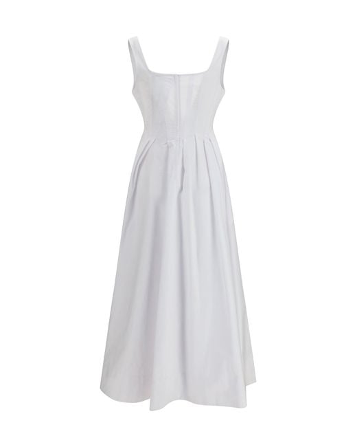 Max Mara White Long Giro Dress