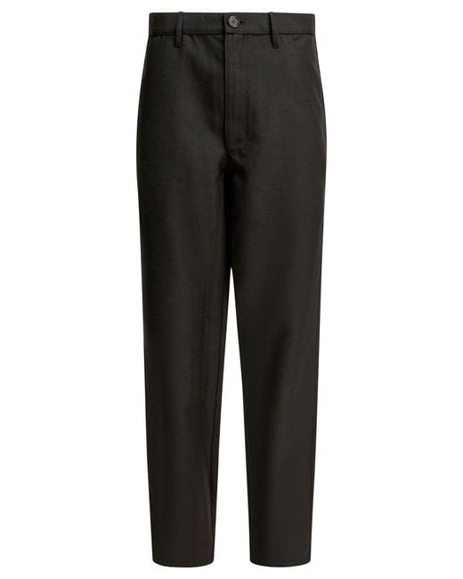 Comme des Garçons Black Wool Blend Pants for men