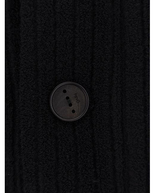 Hevò Blue Cimino Virgin Wool Coat for men