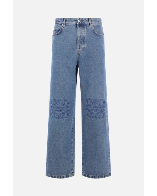 Women's Blue Anagram Baggy Jeans