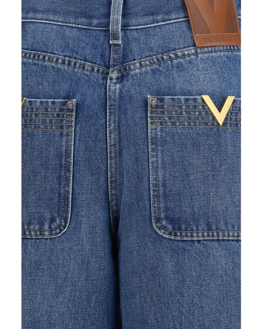 Valentino Blue Logo Detail Jeans