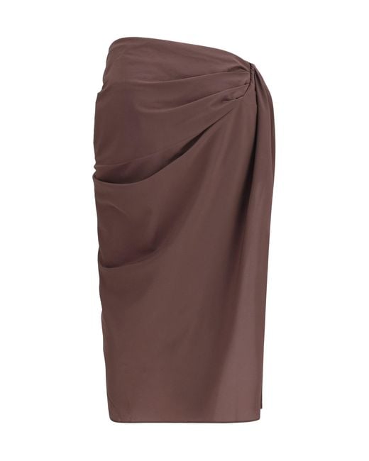 Jacquemus Brown Pareo Skirt