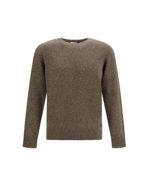 Brooksfield Green Crewneck Sweater Arbusto for men