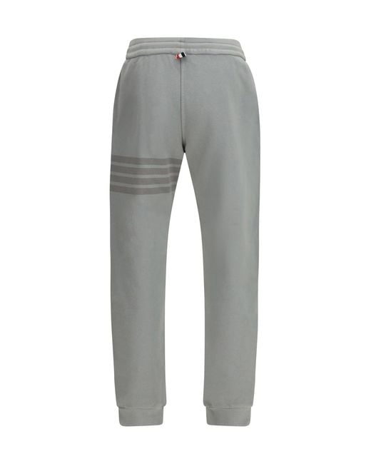 Thom Browne Gray Cotton Sweatpants for men
