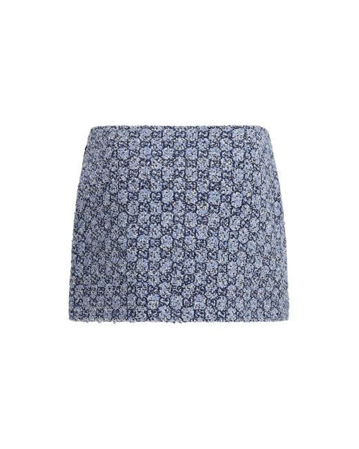 Gucci Blue Gg Tweed Skirt