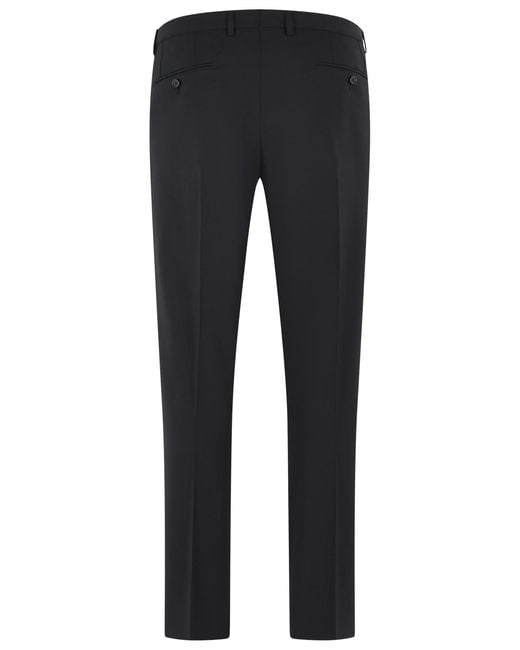 Dolce & Gabbana Blue Dolce & Gabbana Virgin Wool Trousers for men