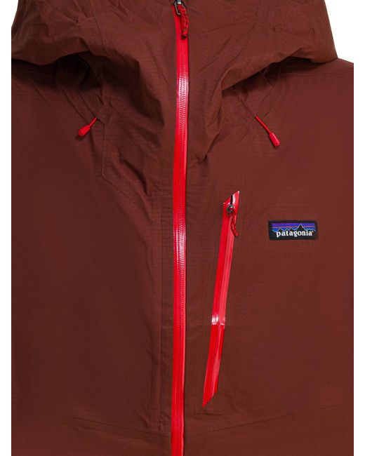 Patagonia Red "Granite Crest Rain Jacket" Technical Jacket