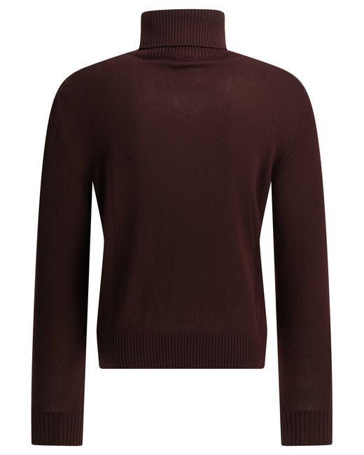 Altum Brown Cashmere Turtleneck Sweater Bordeaux