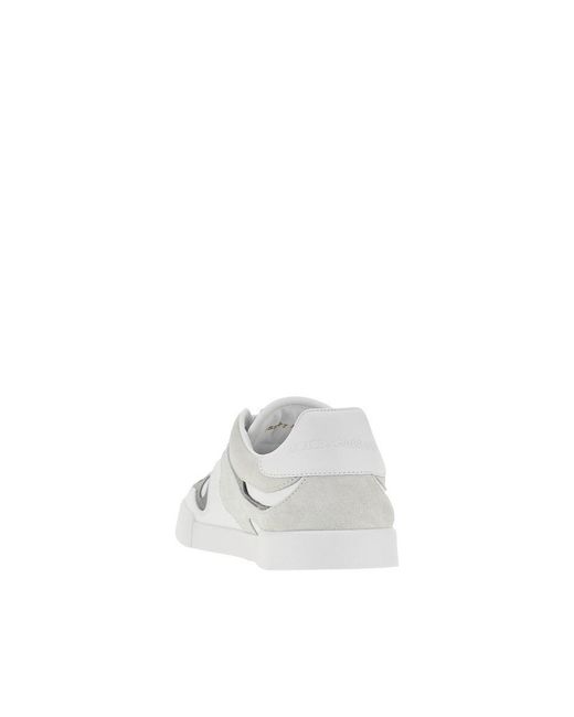 Dolce & Gabbana White Dolce&Gabbana Portofino Leather Sneakers for men