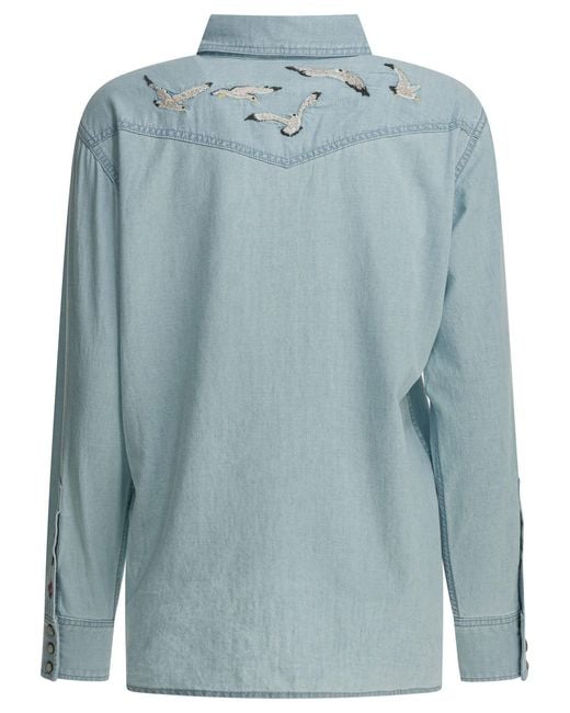 Filson Blue "Embroidered Western" Casual Shirt