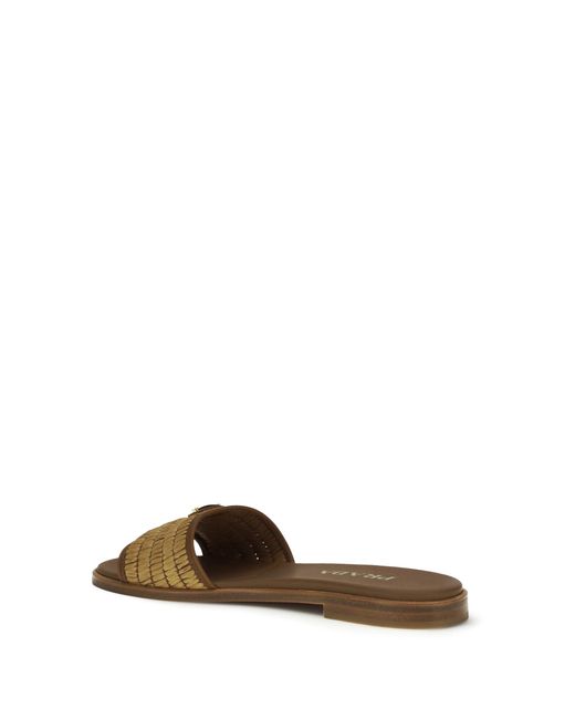 Prada Multicolor Raffia Slippers Sandals