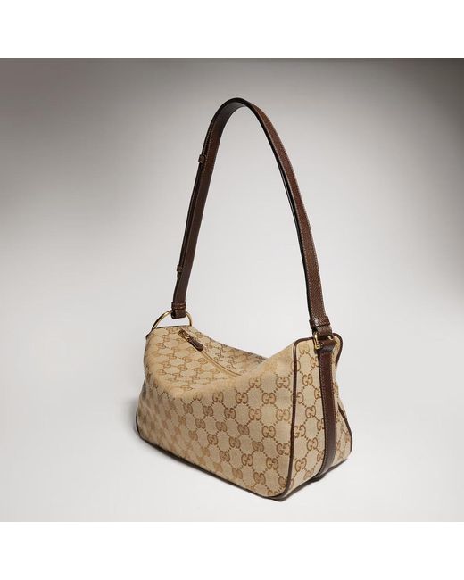 Gucci Natural Half Horsebit Medium Shoulder Bag