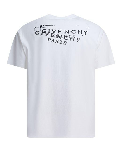 Givenchy White Cotton T-Shirt With Logo for men