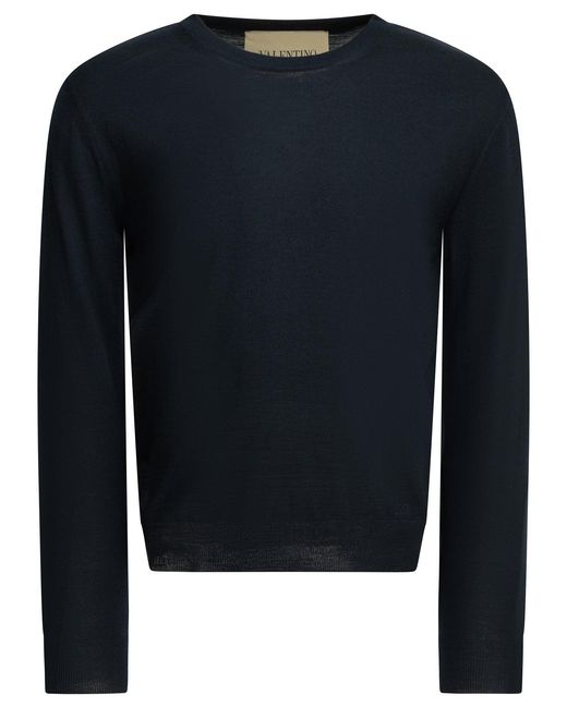 Valentino Blue "Vlogo Signature" Crewneck Sweater for men