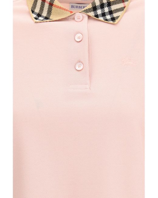 Burberry Pink Cotton Polo Shirt