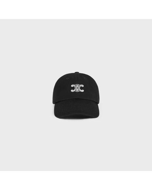 Céline Black Triomphe Baseball Hat