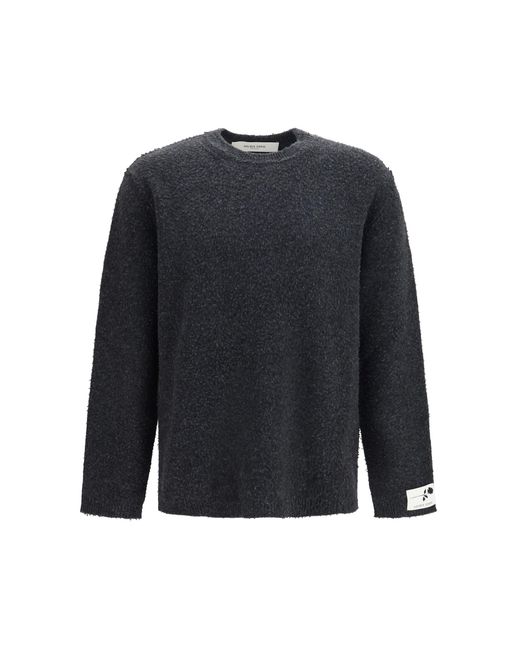 Golden Goose Deluxe Brand Blue Crew Neck Wool Sweater for men