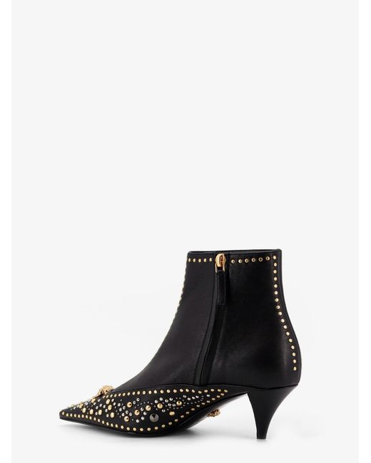 Versace Black Embroidered Wool Mini Dress