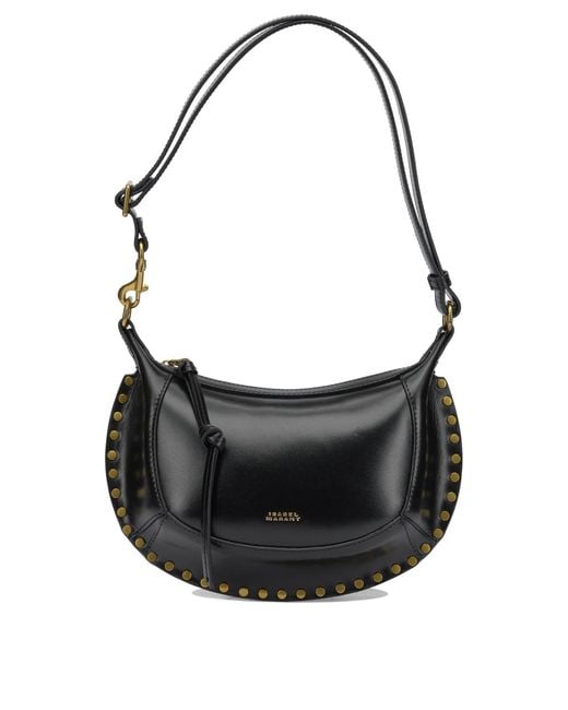Isabel Marant Black "Oskan Moon" Small Shoulder Bag
