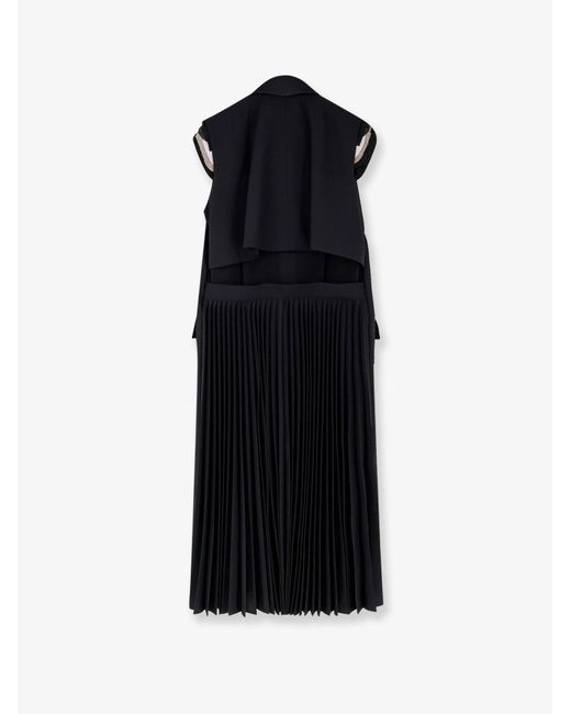 Sacai Blue Dresses Poliestere