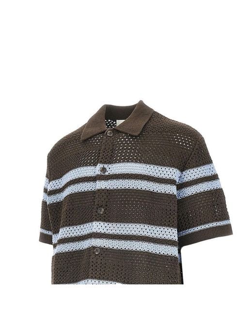 Les Deux Black 'Gianni' Knitted Shirt for men