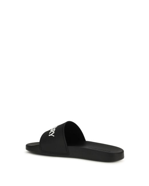 Burberry Black Logo Slippers