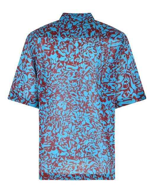 Dries Van Noten Blue 'Cassidye' Light Viscose Shirt for men