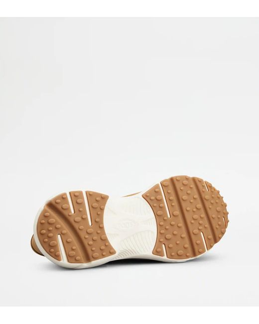 Tod's Natural Nabuk Leather Sport Loafers