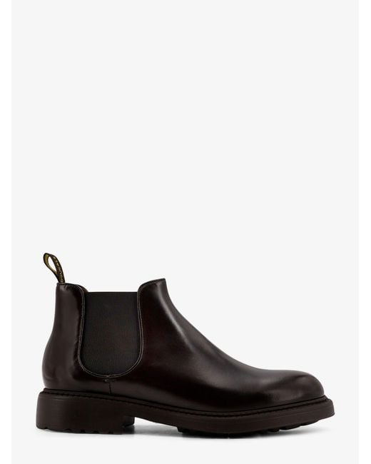 Doucal's Black Beatles Leather Boots for men