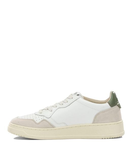 Autry White "Medalist Low" Low Top Sneakers for men