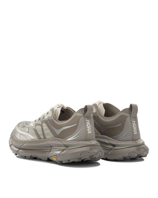Hoka One One Gray Mafate Speed 4 Lite Low-Top Nylon Sneakers
