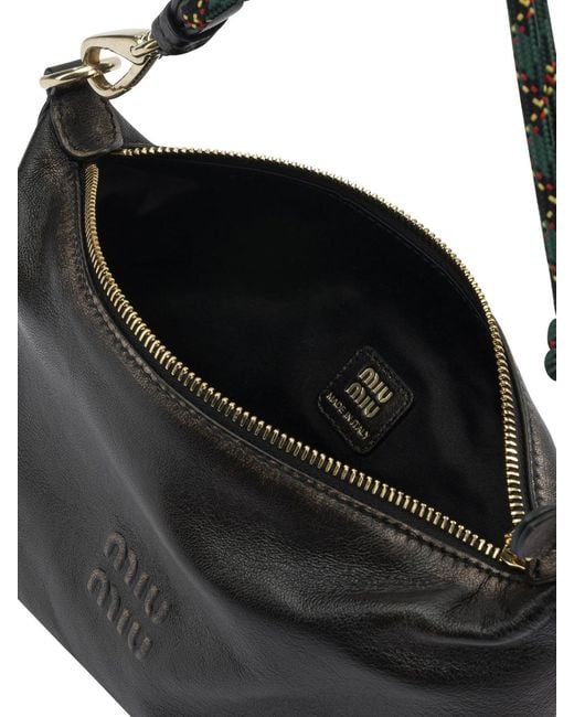 Miu Miu Black Small Logo Shoulder Bag