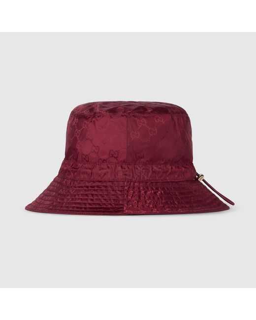 Gucci Red Gg Reversible Bucket Hat