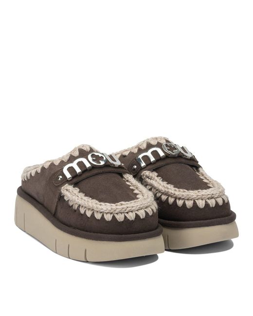 Mou Brown Loafers & Slippers