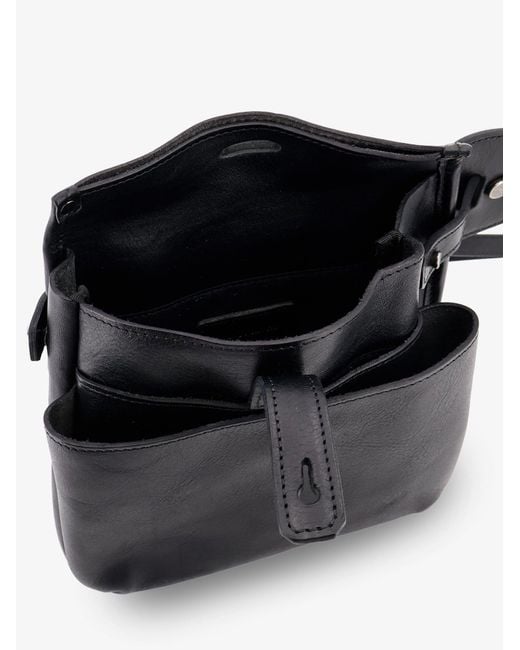 Enfants Riches Deprimes Black Leather Shoulder Bag for men