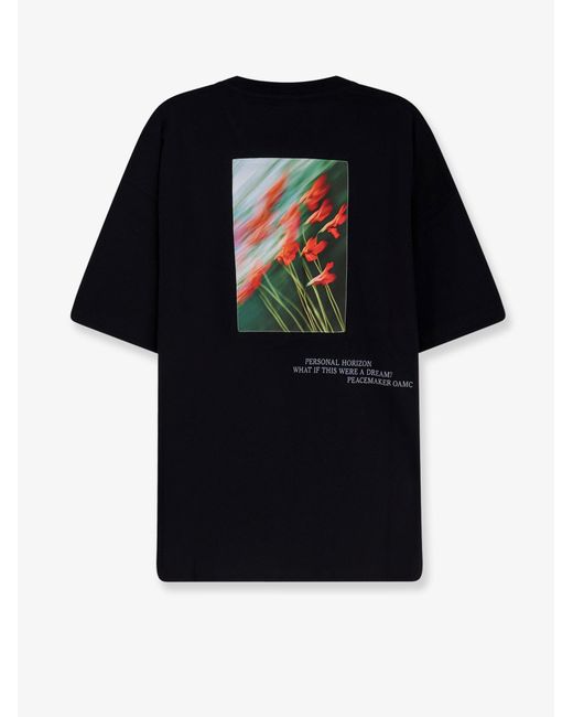 Oamc Peacemaker Black Cotton T-Shirt for men